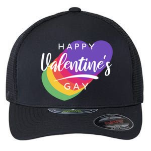 Happy Valentines Day Heart Cute Gift Flexfit Unipanel Trucker Cap