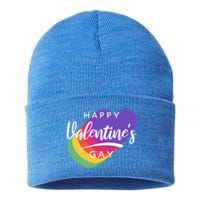 Happy Valentines Day Heart Cute Gift Sustainable Knit Beanie