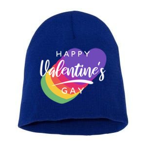 Happy Valentines Day Heart Cute Gift Short Acrylic Beanie