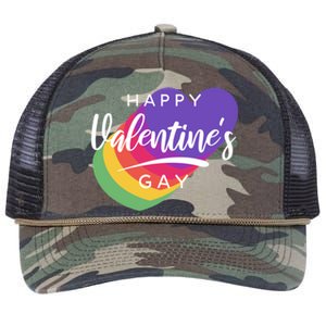 Happy Valentines Day Heart Cute Gift Retro Rope Trucker Hat Cap