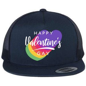 Happy Valentines Day Heart Cute Gift Flat Bill Trucker Hat