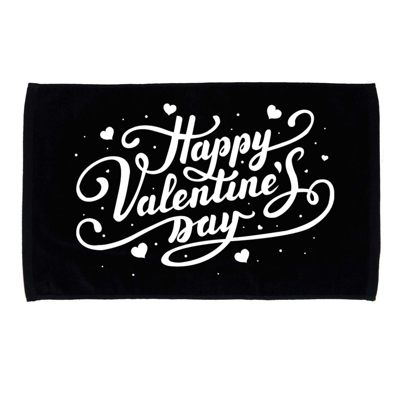 Happy Valentines Day Romantic Gift Microfiber Hand Towel