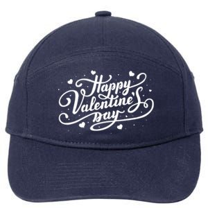 Happy Valentines Day Romantic Gift 7-Panel Snapback Hat