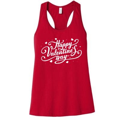 Happy Valentines Day Romantic Gift Women's Racerback Tank