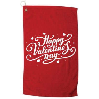 Happy Valentines Day Romantic Gift Golf Towel