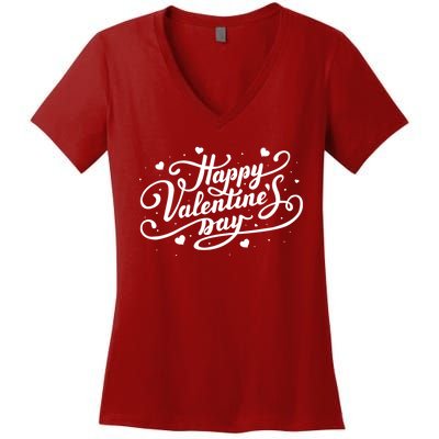 Happy Valentines Day Romantic Gift Women's V-Neck T-Shirt