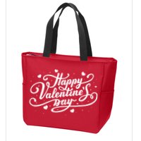 Happy Valentines Day Romantic Gift Zip Tote Bag