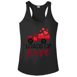 Happy Valentines Day Farm Truck Loads Of Love Gift Ladies PosiCharge Competitor Racerback Tank