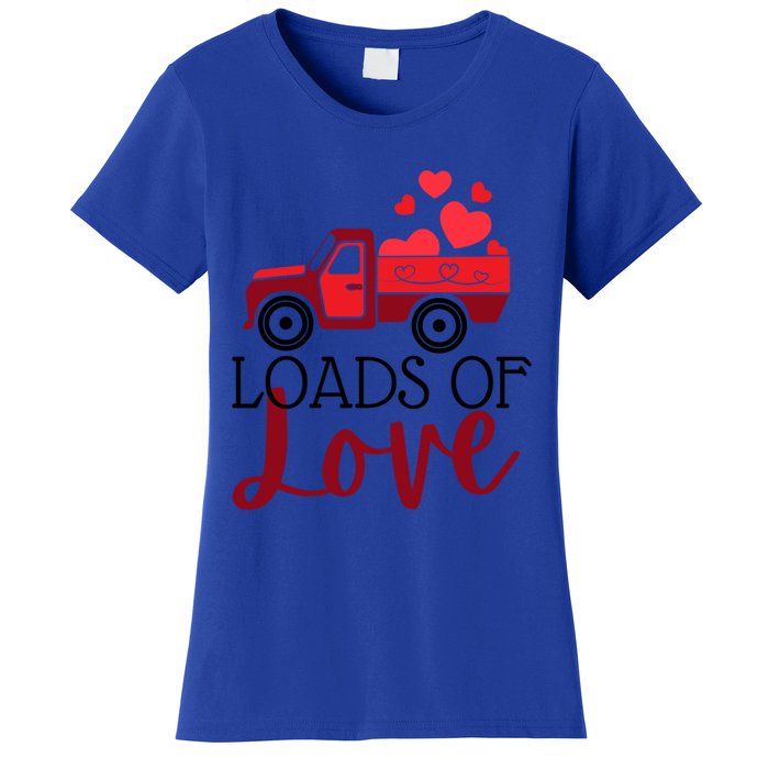 Happy Valentines Day Farm Truck Loads Of Love Gift Women's T-Shirt