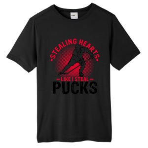 Happy Valentines Day Roses Date Night Flowers Ice Hockey Great Gift Tall Fusion ChromaSoft Performance T-Shirt