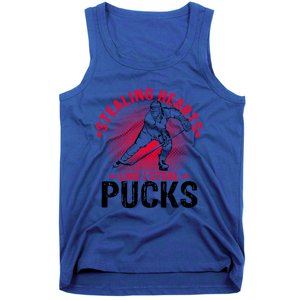 Happy Valentines Day Roses Date Night Flowers Ice Hockey Great Gift Tank Top