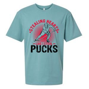 Happy Valentines Day Roses Date Night Flowers Ice Hockey Great Gift Sueded Cloud Jersey T-Shirt