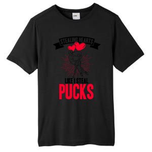 Happy Valentines Day Roses Date Night Flowers Love Hockey Meaningful Gift Tall Fusion ChromaSoft Performance T-Shirt