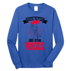 Happy Valentines Day Roses Date Night Flowers Love Hockey Meaningful Gift Long Sleeve Shirt