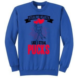 Happy Valentines Day Roses Date Night Flowers Love Hockey Meaningful Gift Sweatshirt