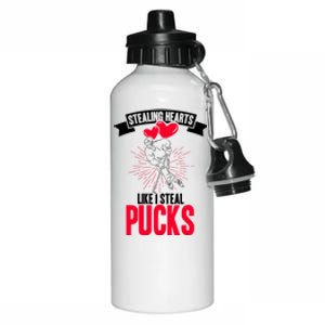 Happy Valentines Day Roses Date Night Flowers Love Hockey Meaningful Gift Aluminum Water Bottle