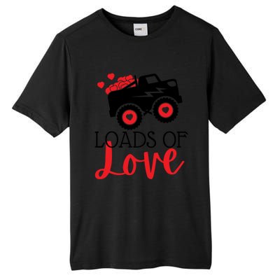 Happy Valentines Day Monster Truck Loads Of Love Funny Gift Tall Fusion ChromaSoft Performance T-Shirt