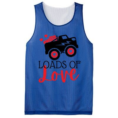 Happy Valentines Day Monster Truck Loads Of Love Funny Gift Mesh Reversible Basketball Jersey Tank