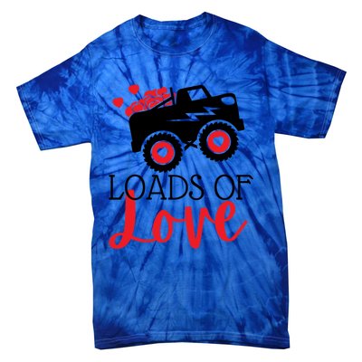 Happy Valentines Day Monster Truck Loads Of Love Funny Gift Tie-Dye T-Shirt