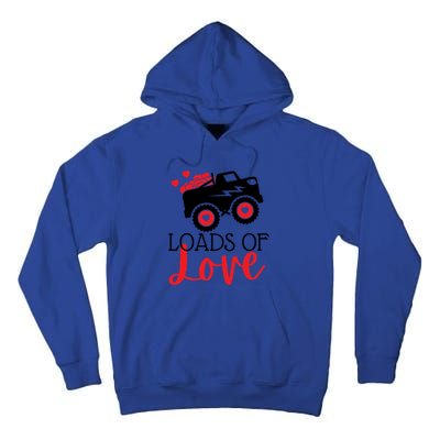 Happy Valentines Day Monster Truck Loads Of Love Funny Gift Tall Hoodie