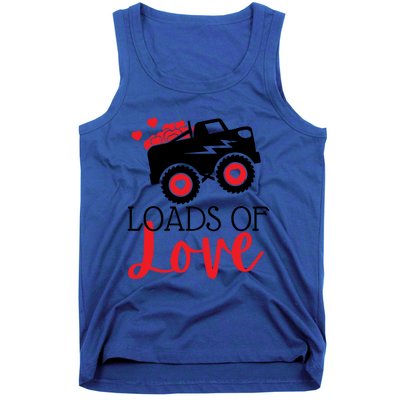 Happy Valentines Day Monster Truck Loads Of Love Funny Gift Tank Top