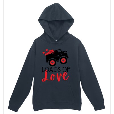 Happy Valentines Day Monster Truck Loads Of Love Funny Gift Urban Pullover Hoodie