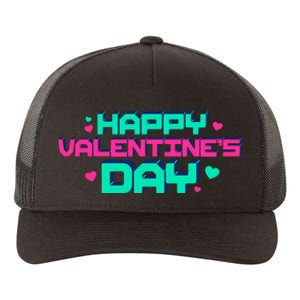 Happy Valentines Day Retro Neon Gift Yupoong Adult 5-Panel Trucker Hat