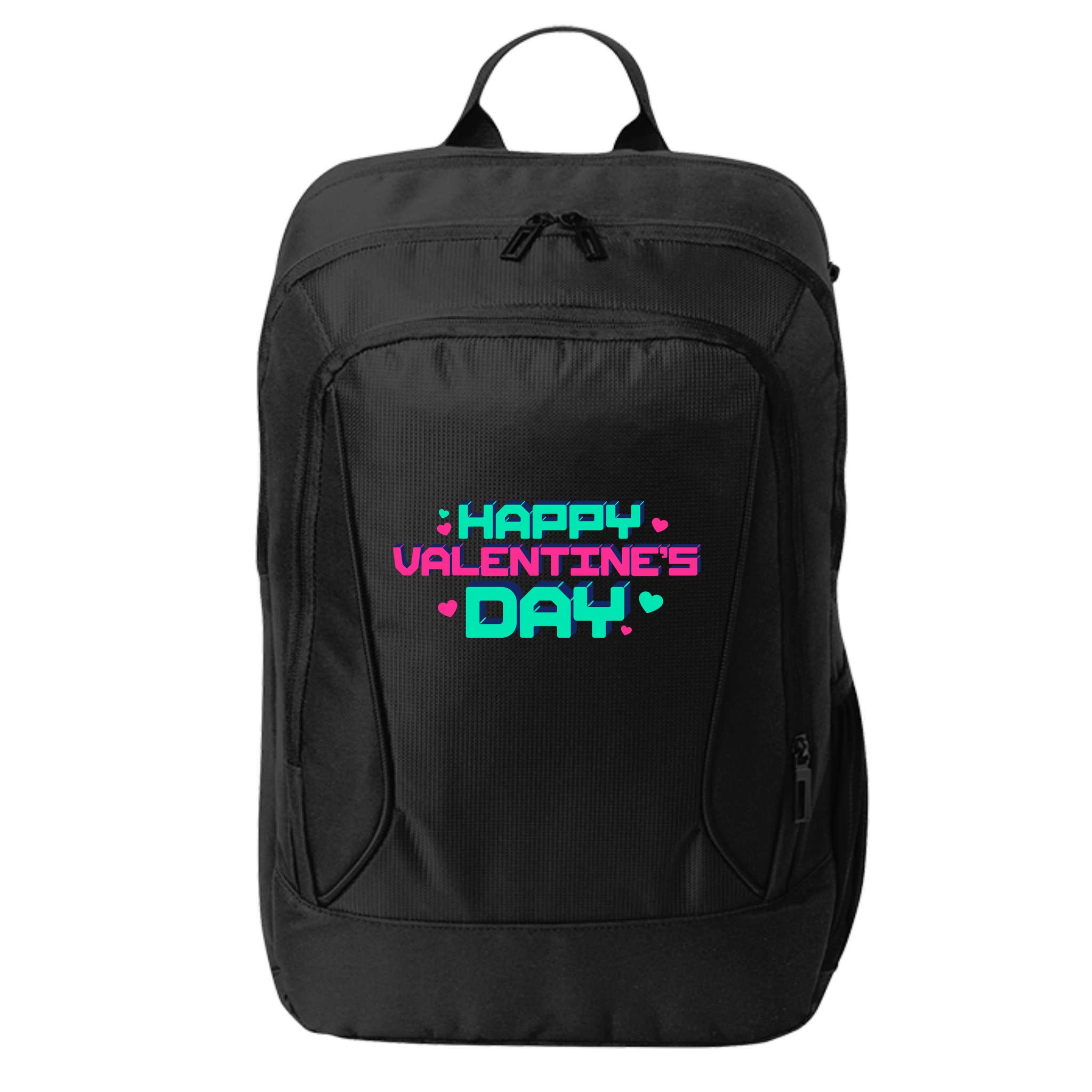 Happy Valentines Day Retro Neon Gift City Backpack