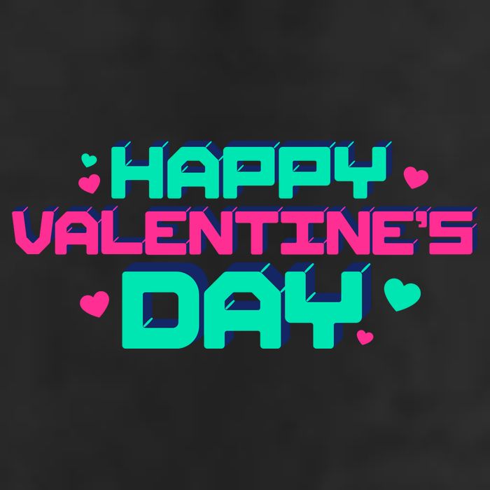 Happy Valentines Day Retro Neon Gift 11oz C Handle Ceramic Mug