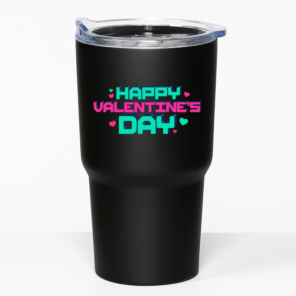 Happy Valentines Day Retro Neon Gift Tumbler