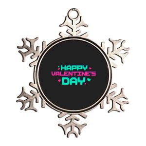 Happy Valentines Day Retro Neon Gift Metallic Star Ornament