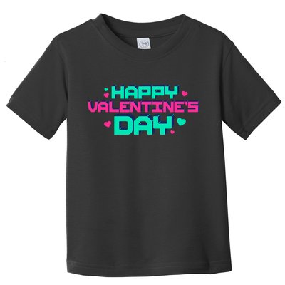 Happy Valentines Day Retro Neon Gift Toddler T-Shirt