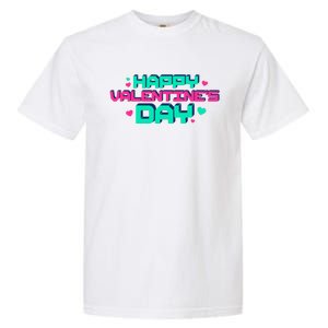 Happy Valentines Day Retro Neon Gift Garment-Dyed Heavyweight T-Shirt