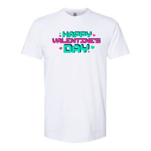 Happy Valentines Day Retro Neon Gift Softstyle CVC T-Shirt