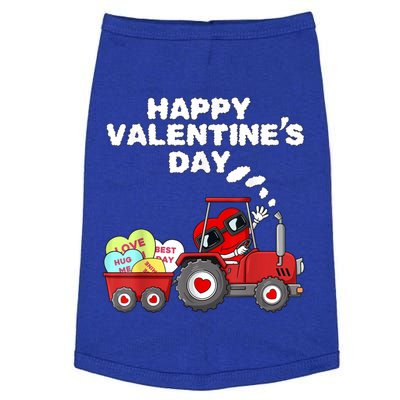 Happy Valentines Day Heart In Tractor Funny Great Gift Doggie Tank