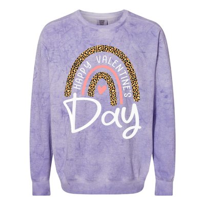 Happy Valentine's Day Colorblast Crewneck Sweatshirt