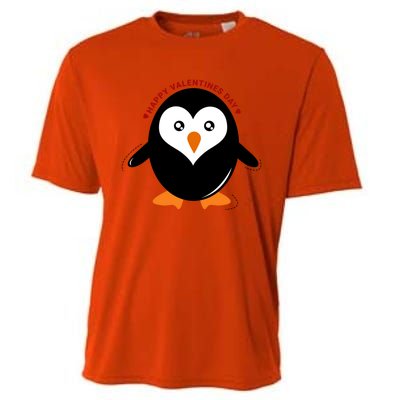 Happy Valentines Day Penguin Love Gift Cooling Performance Crew T-Shirt