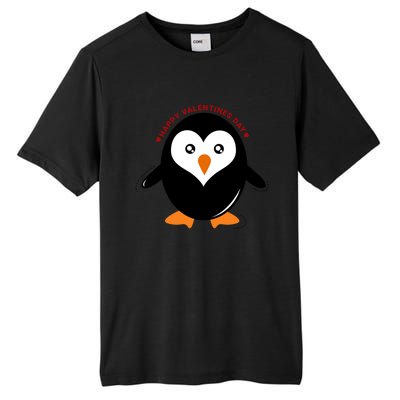 Happy Valentines Day Penguin Love Gift Tall Fusion ChromaSoft Performance T-Shirt