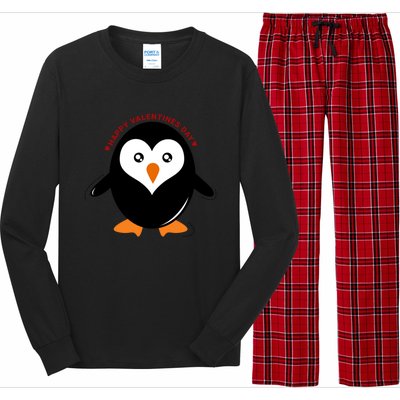 Happy Valentines Day Penguin Love Gift Long Sleeve Pajama Set