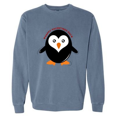 Happy Valentines Day Penguin Love Gift Garment-Dyed Sweatshirt