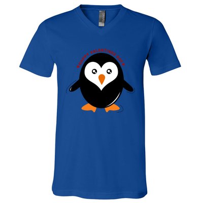 Happy Valentines Day Penguin Love Gift V-Neck T-Shirt