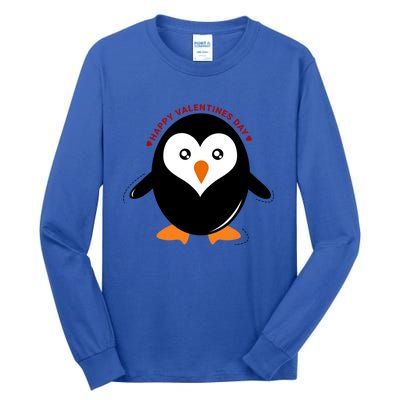 Happy Valentines Day Penguin Love Gift Tall Long Sleeve T-Shirt