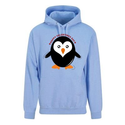 Happy Valentines Day Penguin Love Gift Unisex Surf Hoodie