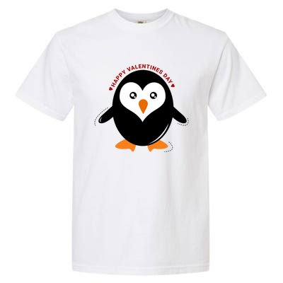 Happy Valentines Day Penguin Love Gift Garment-Dyed Heavyweight T-Shirt