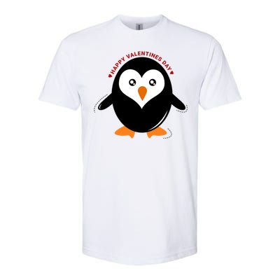 Happy Valentines Day Penguin Love Gift Softstyle CVC T-Shirt