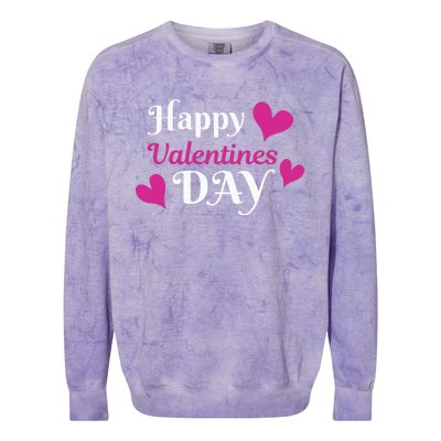 Happy Valentine's Day Colorblast Crewneck Sweatshirt