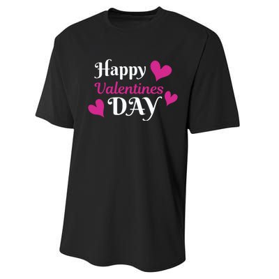 Happy Valentine's Day Performance Sprint T-Shirt