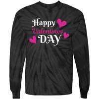 Happy Valentine's Day Tie-Dye Long Sleeve Shirt