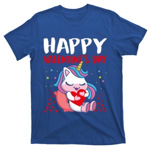 Happy Valentines Day Unicorn Heart Cute Gift T-Shirt