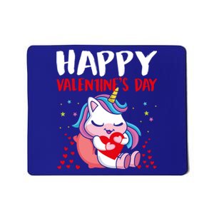 Happy Valentines Day Unicorn Heart Cute Gift Mousepad